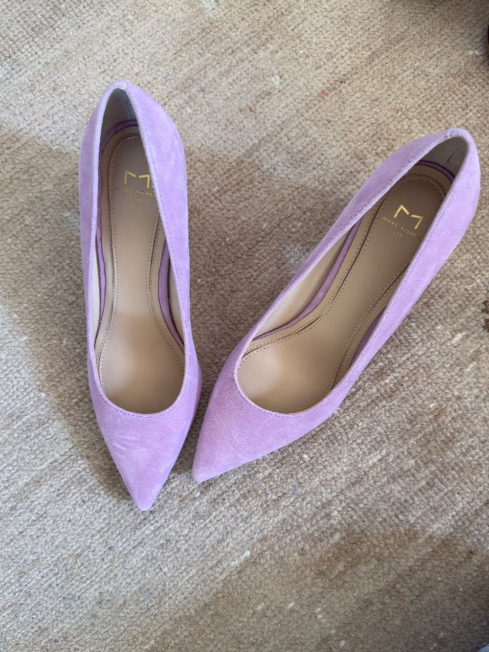 Marc Fisher lavender suede pumps